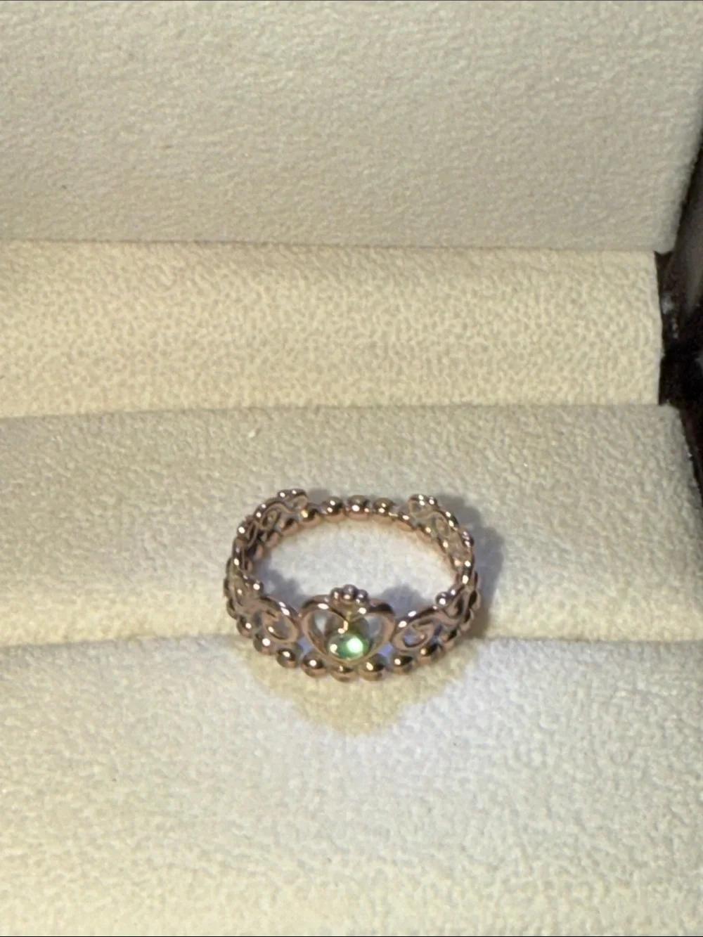 Pandora Princess Tiara Crown Ring in Rose Gold, Brand Size 5.25
